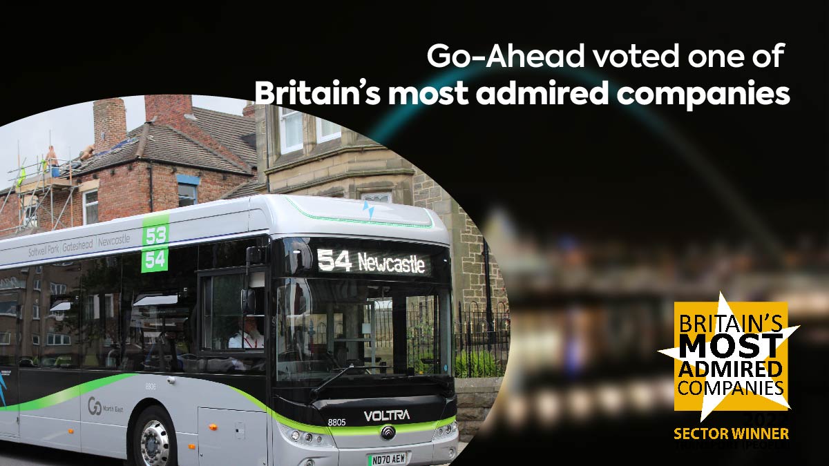 Go Ahead voted one of Britain s most admired companies Go North East